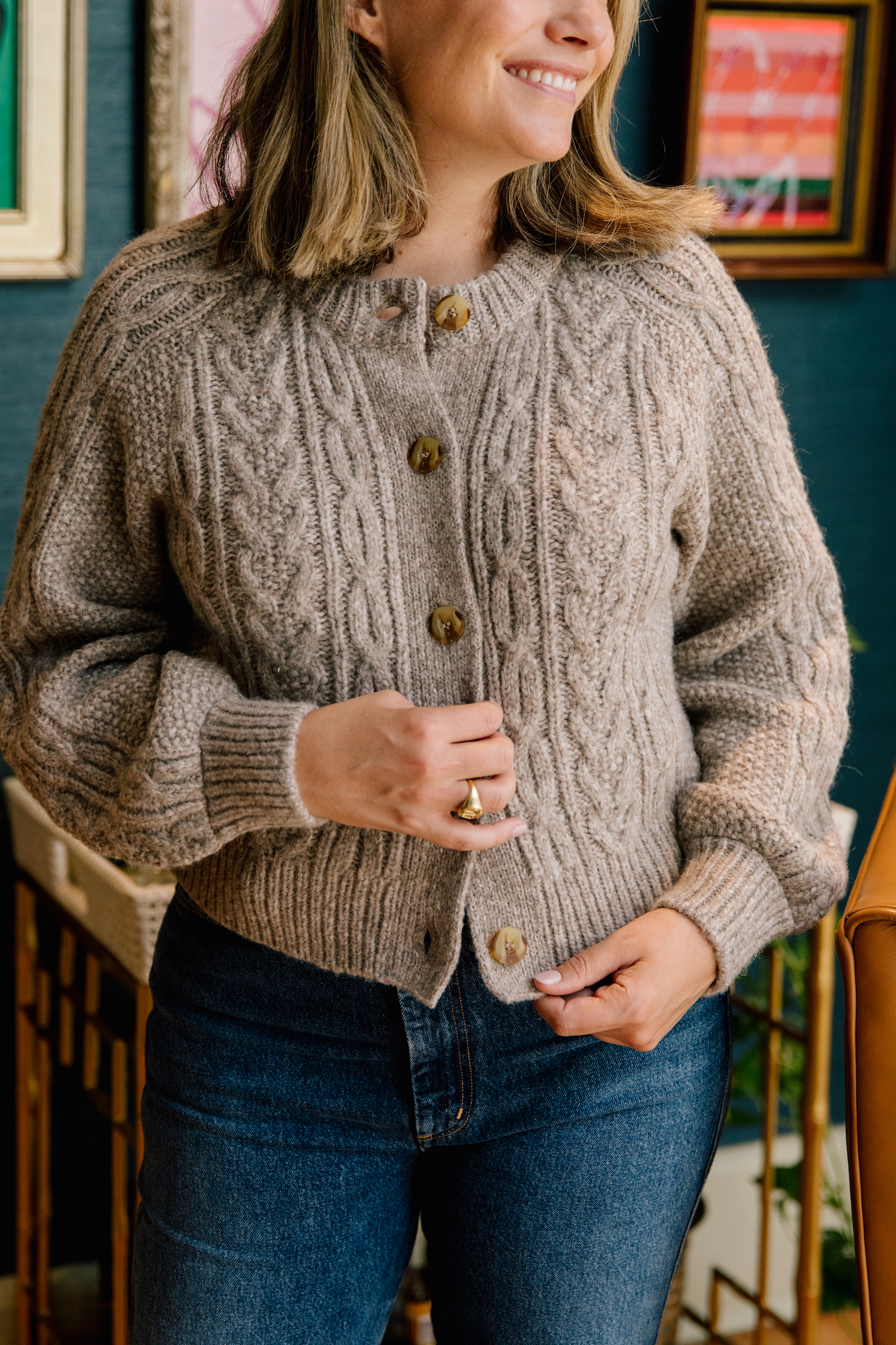 Faherty Cropped Cardigan Faherty Frost Cropped Cardigan