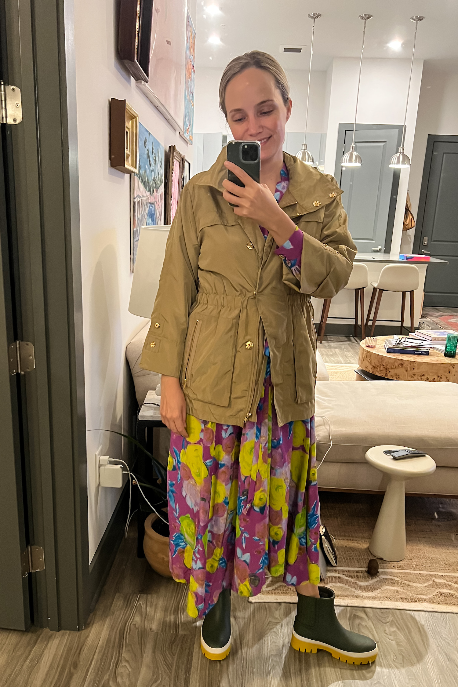 Tory Burch Boots Tyler Boe rain coat, Tory Burch Rain Boots