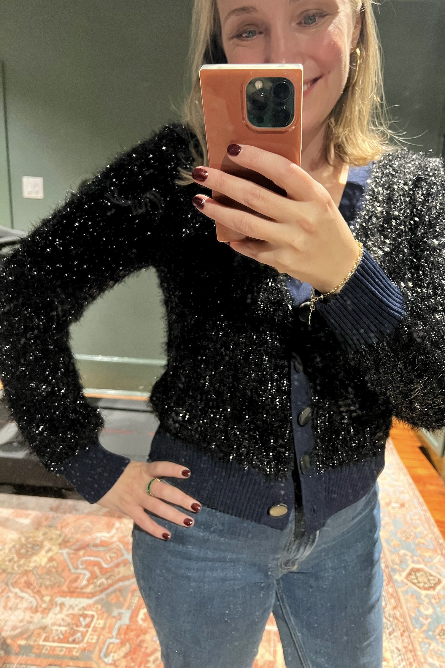 Tory Burch tinsel cardigan Tory Burch tinsel cardigan | Everything I Wore Last Week 12.21.22