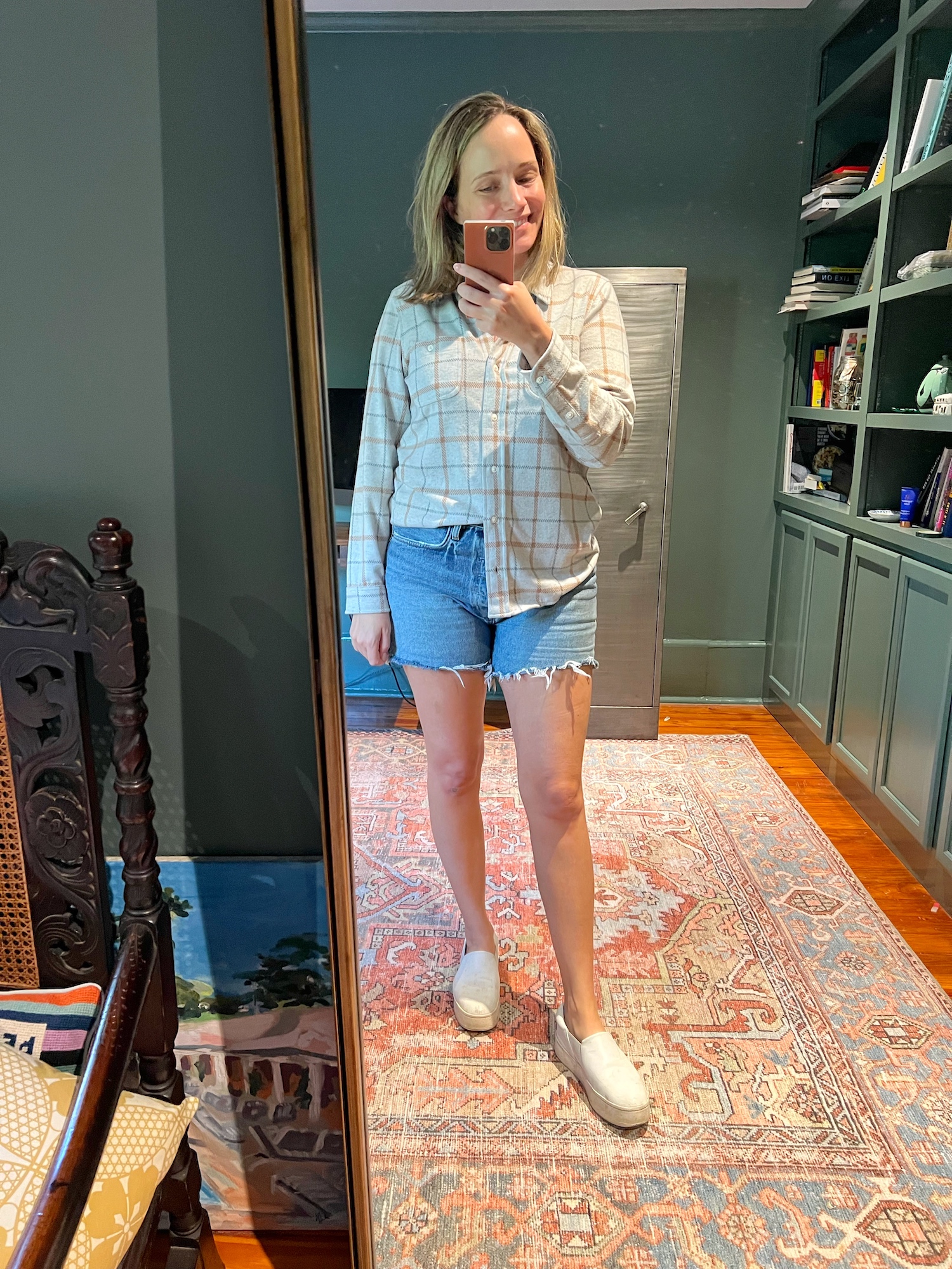 Faherty Shirt AGOLDE shorts Faherty Shirt, AGOLDE shorts