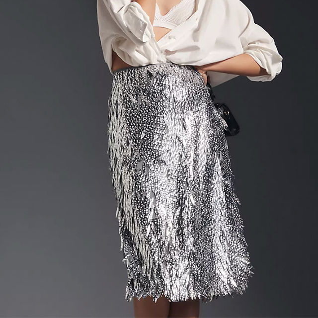 Anthropologie Sequin Skirt