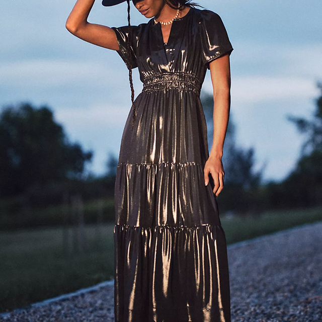 Anthropologie Shiny Somerset Dress