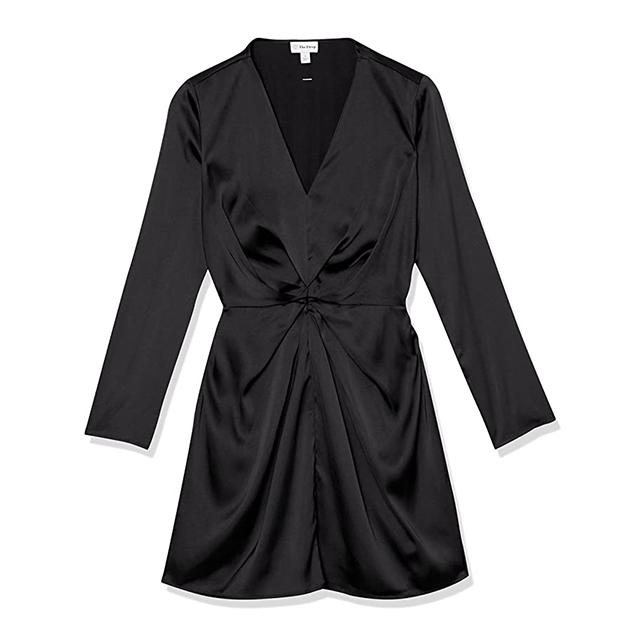 Black Satin Mini Dress