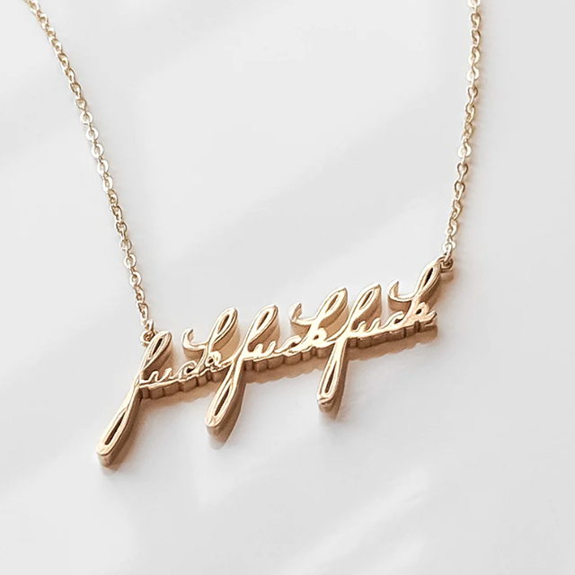 fuckfuckfuck necklace
