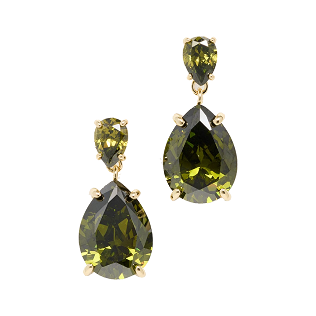 Green Topaz Style Earrings Shashi