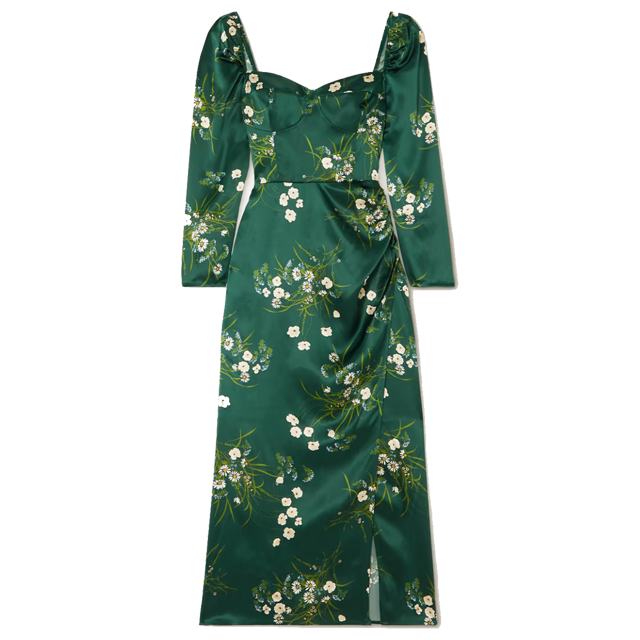 Reformation Green Dress